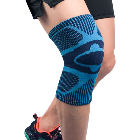 Genouillère de compression avec coussinet en gel rotulien et stabilisateurs à ressort latéral, protection de genou de qualité médicale pour la course, les déchirures du ménisque, l’arthrite, le soulag