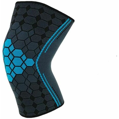 Genouillère de Compression Bandage de Soutien en Nylon Respirant Super Élastique Confortable Augmentation de la Stabilité Musculaire Tennis Golf Gym Sports Fitness Hommes Femmes-M