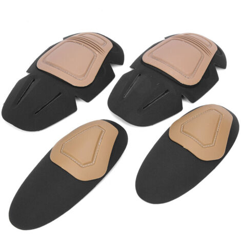 Genouillère de protection confortable et résistante pour pantalon tactique, couleur terre