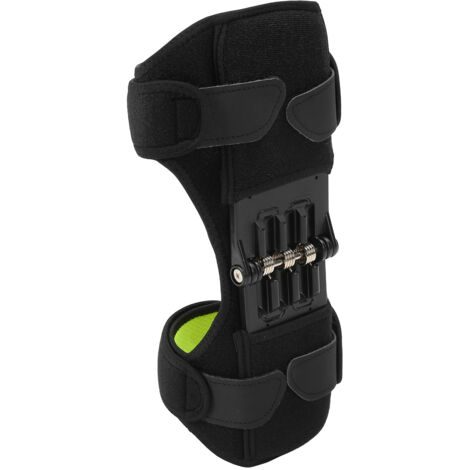 Genouillère de Soutien Universelle avec Ressort, Sangle Verte pour Sports et Escalade