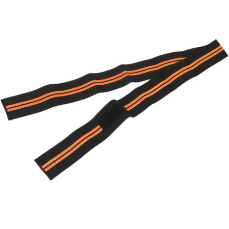 Genouillère de Sport Ajustable avec Compression pour Musculation et Entraînement des Jambes (Noir Orange)