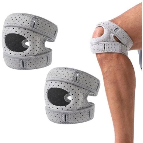 Genouillère de sport, stabilisateur de rotule avec fermeture, élastique et respirant, lot de 2 genouillères GENOUILLERE DE CHANTIER