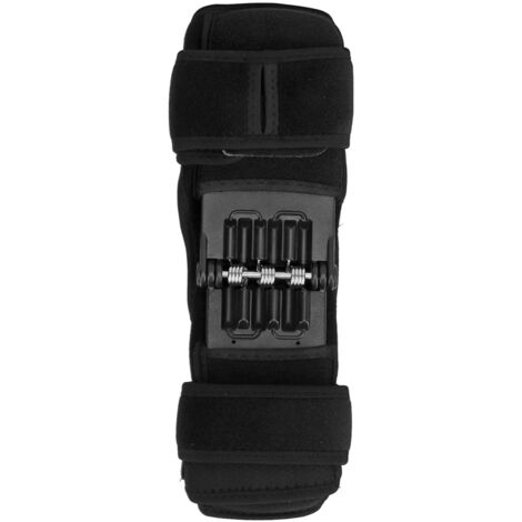 Genouillère de Stabilisation Articulaire à Ressort pour Randonnée et Escalade, Protection Renforcée Noire