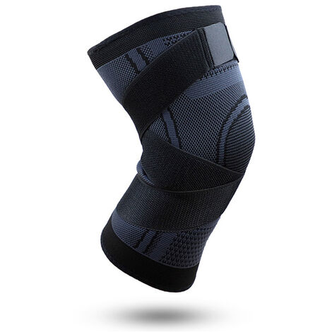 Genouillère, genouillères, ajustement de compression, soutien pour les douleurs articulaires et l'arthrite, amélioration de la circulation sanguine, compression (noir, M)