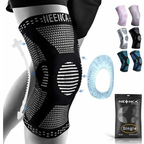 Genouillère professionnelle pour homme et femme avec coussinets en gel rotulien et stabilisateurs latéraux,genouillères de qualité médicale pour la course,les déchirures du ménisque,l'arthrite