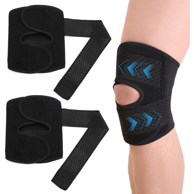 Genouill&egrave;re Sport, 2PCS R&eacute;glable Genouill&egrave;re Rotulienne et Ligamentaire, G-enouill&egrave;re avec