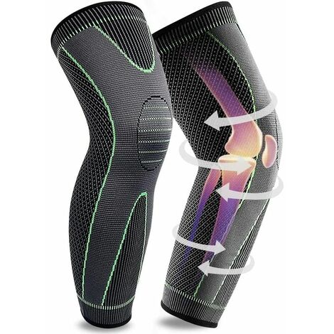 Genouillère Sport, Attelle Genou Hommes/Femme, Respirantes Antidérapantes Élastique Compression Genouillères Médicale pour Mouvement, La course, Déchirure du Ménisque, Arthrite, Arthrose, etc.