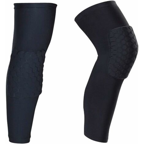 Genouillères de Protection pour Les Jambes Manches pour Les Jambes Attelles de Genou Paquets de 2 Paquets de Volley-Ball de Sport antidérapants Basketball Compression XL LangRay