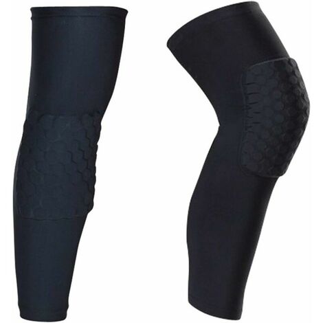 Genouillères de Protection pour Les Jambes Manches pour Les Jambes Attelles de Genou Paquets de 2 Paquets de Volley-Ball de Sport antidérapants Basketball Compression XL S'arêern