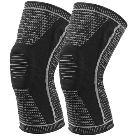 Genouillères de sport, genouillère de soutien stable avec stabilisateurs latéraux, pour le fitness, l'escalade - Noir M