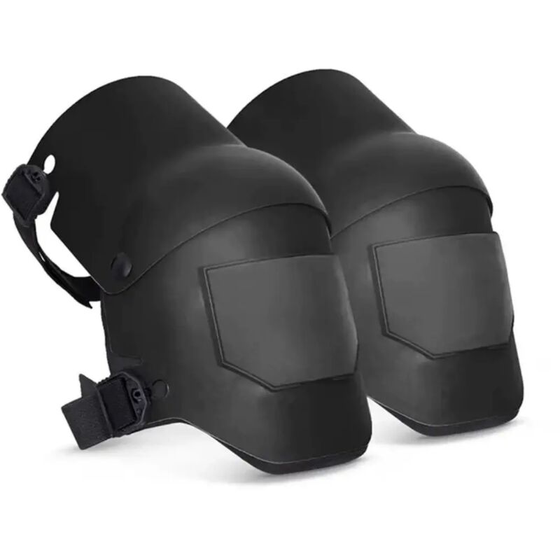 Genouillères professionnelles pour hommes et femmes, trois couches de mousse, coque robuste, fixation rapide - Utilisées pour le BTP, le jardinage,