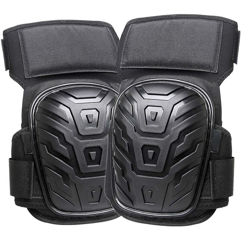 Genouillères professionnelles pour le travail, coussin en gel robuste et genouillères rembourrées en mousse avec sangles antidérapantes et clips