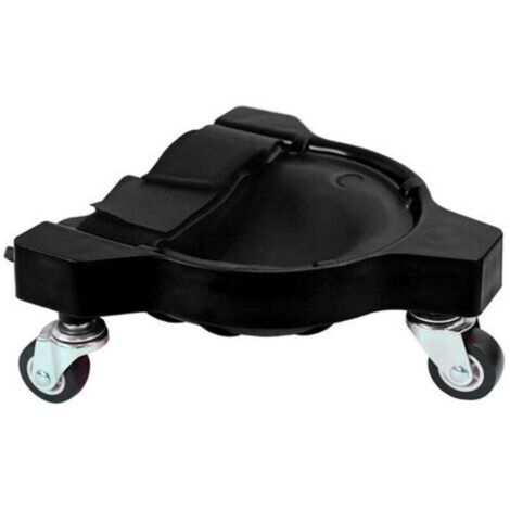 Genouillères résistantes avec 3 roulettes et coussinets en gel confortables, capacité de rotation à 360 degrés sans soulever du sol, idéal pour tout travail au sol 1pc noir