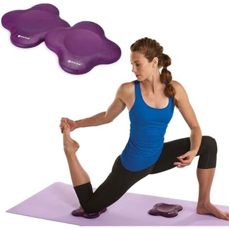 Genouillères Yoga - 2 Pièces - Protection Pour Genoux Et Coudes - Adaptées Aux Tapis Épais Ou Minces - Usage Fitness Méditation Pilates - Diamètre 19,3 cm