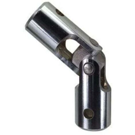 Genouillière, articulation de volet roulant, pour tige D. 12 et tringle 12 mm, acier chromé