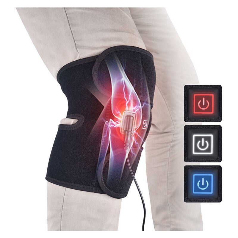Galozzoit - Genouillère- Genouillère chauffante, genouillère chauffante électrique pour masseur de genou pour l'arthrite, l'arthrose, le soulagement