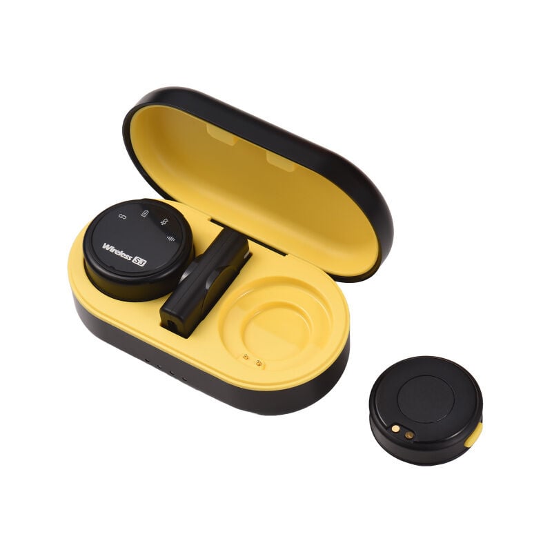 Microphone cravate sans fil, double microphone, aspiration magnétique, réduction du bruit, sans délai, Type-C, avec étui de chargement rechargeable,