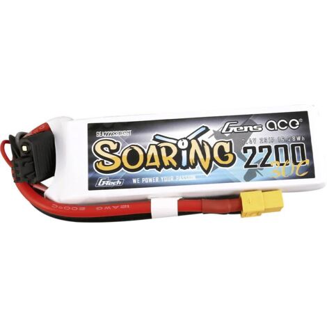 Gens ace Pack de batterie (LiPo) 7.4 V 2200 mAh Nombre de cellules: 2 30 C bloc XT60 Y718833