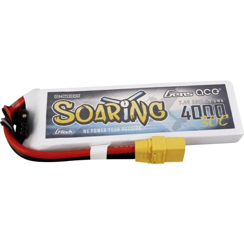 Pack de batterie (LiPo) 7.4 v 4000 mAh Nombre de cellules: 2 30 c bloc XT90 Y718843 - Gens Ace