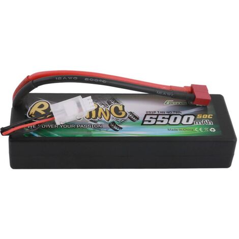 Gens ace Pack de batterie (LiPo) 7.4 V 5500 mAh Nombre de cellules: 2 50 C boîtier hardcase système denfichage en T