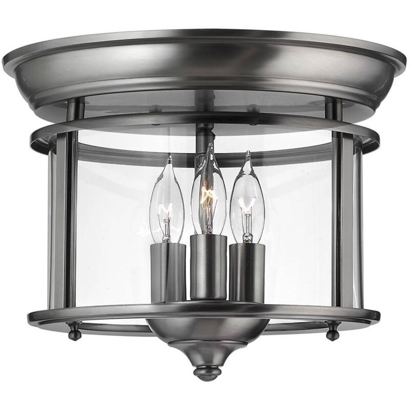 Elstead - Gentry - 3 Light Flush Mount Deckenleuchte Zinn, E14