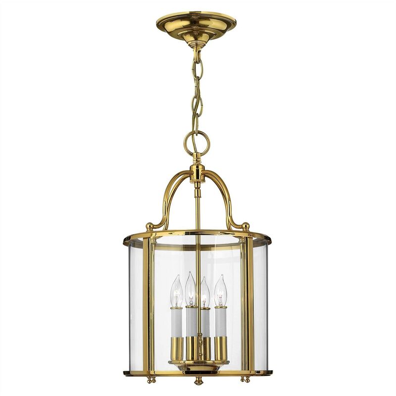 Elstead Lighting - Elstead Gentry - 4 Light Medium Ceiling Lantern Pendant Polished Brass, E14