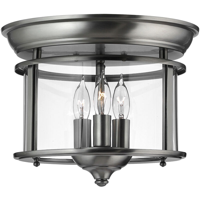 

Gentry - Lámpara de techo de 3 luces, montaje empotrado, peltre, E14 - Elstead
