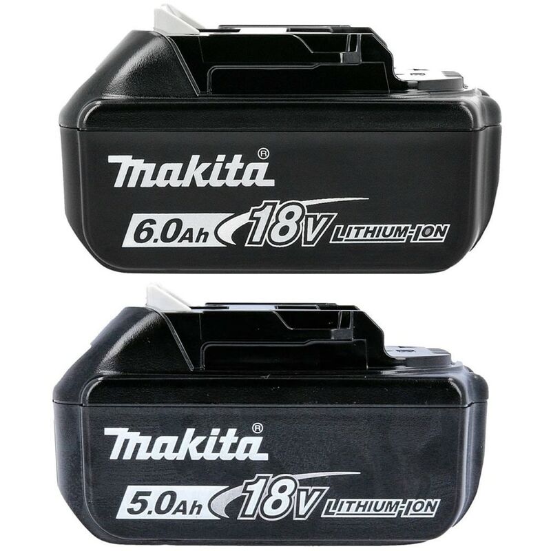 Makita - Genuine 18V Batteries - 1x 6.0Ah BL1860 1x 5.0Ah BL1850 lxt Star Battery