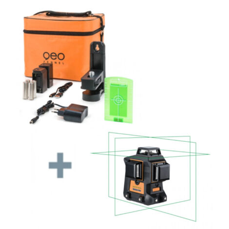 Geo Fennel – Laser vert multiplans Geo6X – Portée 30m – Alimentation batterie Li-ion – Sac inclus – 534520