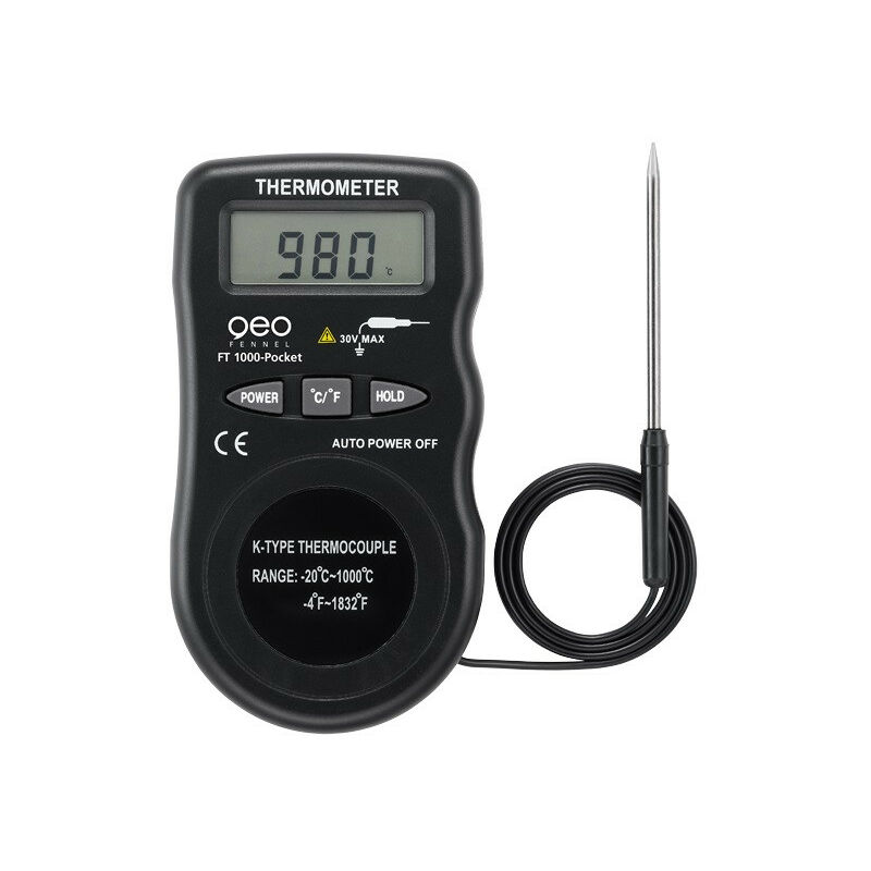 

Geo Fennel - Termómetro digital con sonda de alta temperatura - FT 1000-Pocket