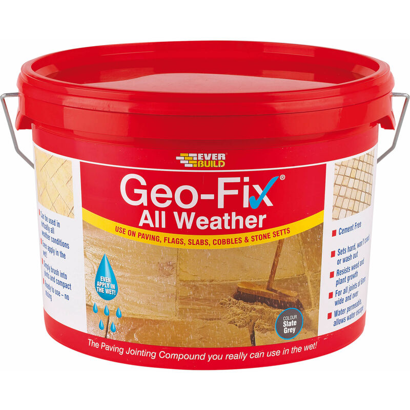 Geo-Fix All Weather Patio Slab Paving Jointing Compound Slate Grey 14Kg