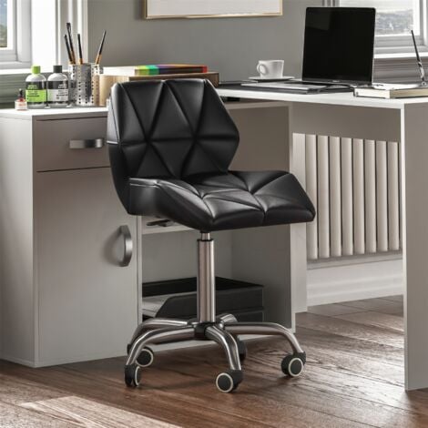 Geo Office Chair Faux Leather Adjustable Computer Desk Chair Padded Swivel Seat
