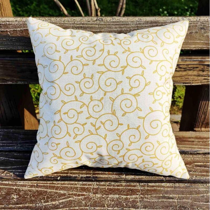 Geometric cotton-linen imitation cushion cover, solid color, 45x45 cm, set of 1, ideal sofa or armrest cushion