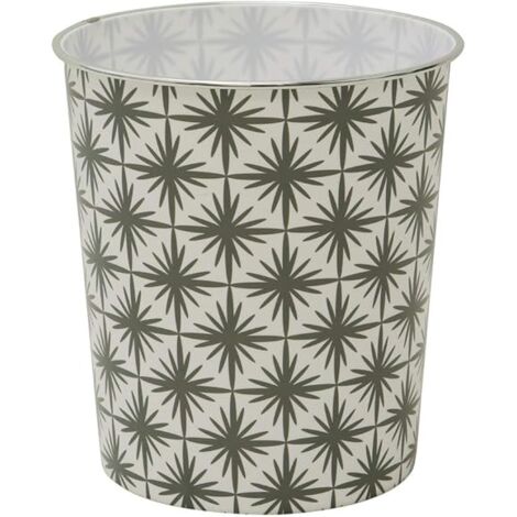 Geometric Grey Waste Paper Bin, Small