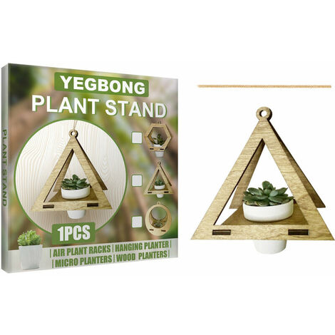 Geometric Plant Hanging Planter Wooden Hanging Planter Home Decor Planter Container
