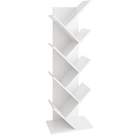 Geometrisches Bücherregal, Aufbewahrungsregal, Bücherschrank, Dekoregal Weiß OQN73859 MaisonChic