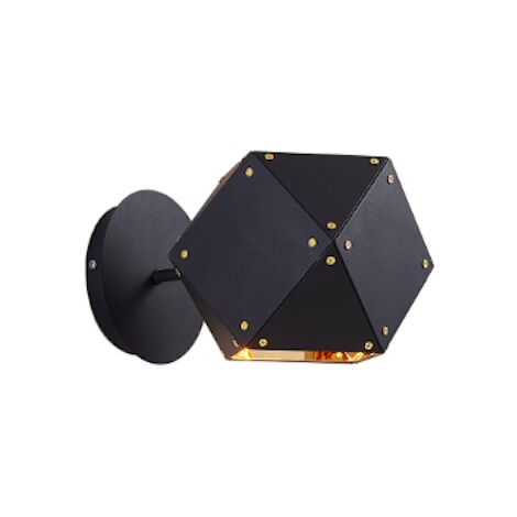 Geometry - lámpara de pared moderna en oro negro mate