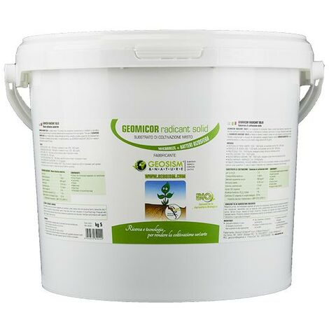 Geomicor Radicant Solid, (5 kg), inoculo granulare di funghi micorrizici e batteri della rizosfera per ortaggi, piante e fiori