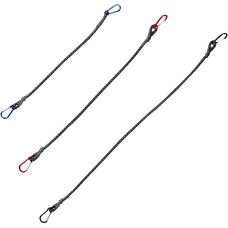 Gepäckspannerset 3-teilig Länge 60, 80, 100 cm mit Karabinerhaken