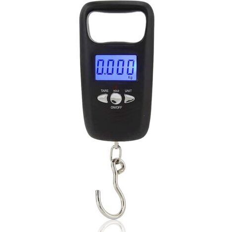 Gepäckwaage 110lb / 50kg, tragbare elektronische LCD-Hintergrundbeleuchtung Digitale Angelwaage, Kofferwiegen, Reise, Zuhause