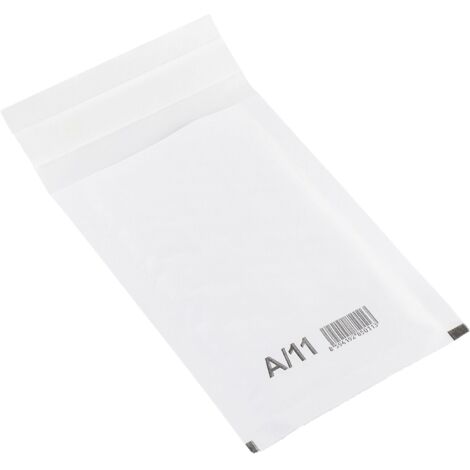 Gepolsterte Umschläge A11 Luftpolstertaschen 100x165mm, weiß, stoßdämpfend, 250 Stück