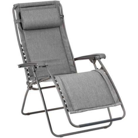 Gepolsterte Zero-Gravity-Relaxliege-Garten  - Rsx Clip - LightComfort® - Grau Ombre - Lafuma Mobilier