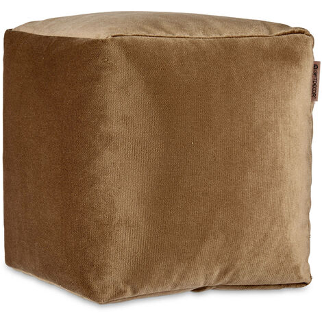 Gepolsterter Hocker aus Samt, 30 x 30 cm