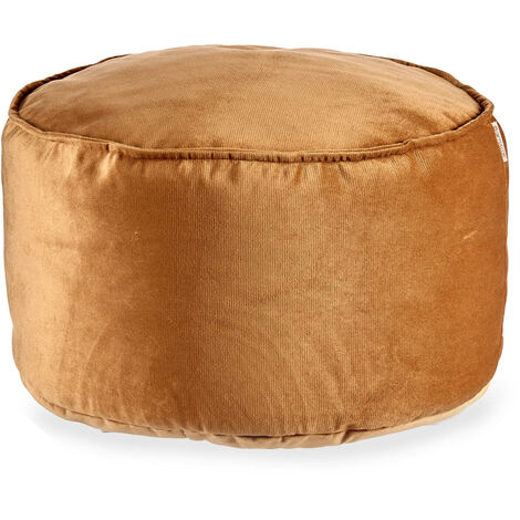 Gepolsterter Hocker aus Samt, Ø 60 cm