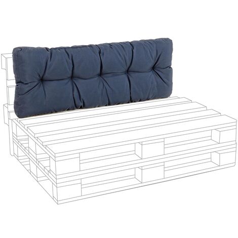 Gepolstertes Kissen für Holzpaletten Sofas 120 cm -Blau / Rückenlehne