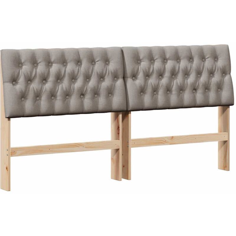 Gepolstertes Kopfteil Taupe 180 Cm Massives Kiefernholz Vidaxl