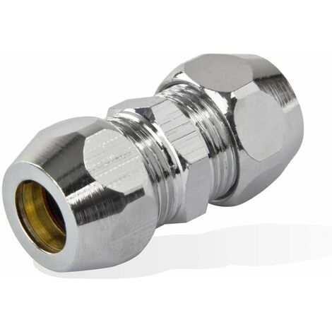 Gerade Doppel-Verschraubung 3/8 Zoll x 10 mm Quetschverschraubung Wasseranschluss