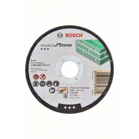 Gerade geschnittener Standardstein: 115 x 2,5 4-1/2  BOSCH 2608603177