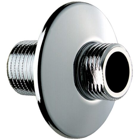 Gerade Verbinder mit Rosette – verchromtes Messing – MM – 20x15 – L43