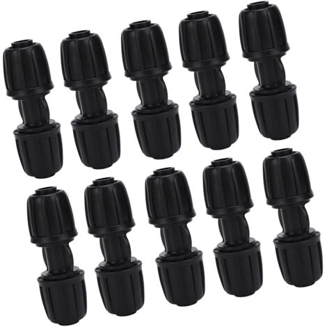 Gerade Verbindungsstücke für Tropfbewässerung – 10-teiliges Set für 16-mm-PE-Schläuche – POM-Material, 8,5 x 2,2 cm